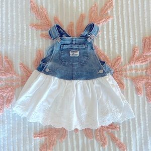 Toddler Denim Dress with Islet Skirt: Size:18M